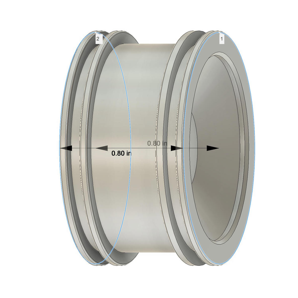 DC 3 - 1/16 scale 9 mm hex - RC Forged Mini Wheels