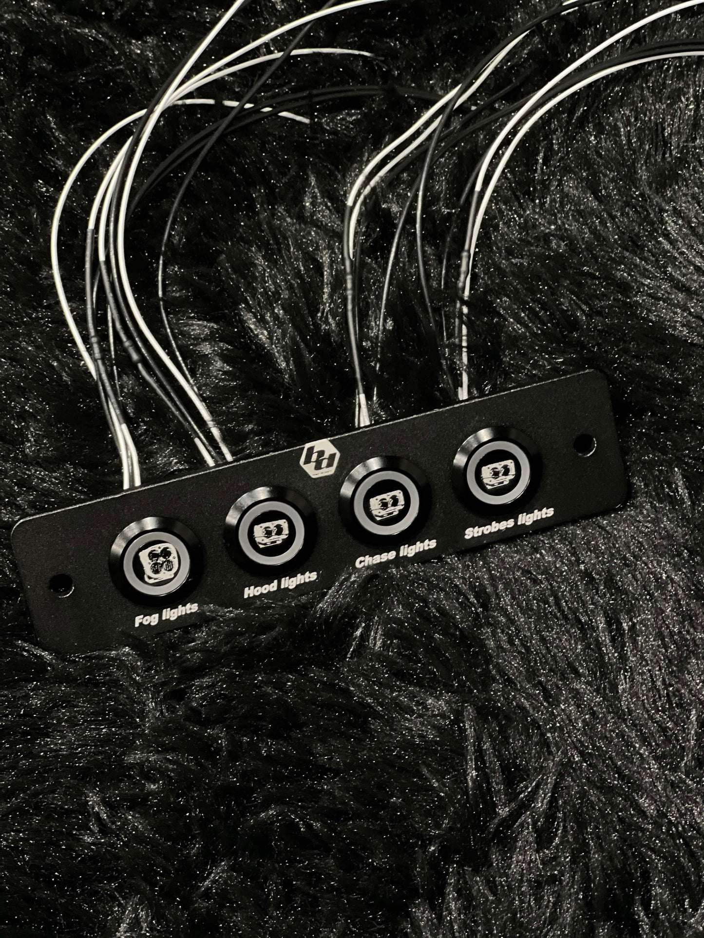 19 MM Billet Buttons - Carbon Fiber panel