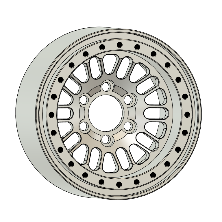 A silver multi-spoke alloy wheel rim shown from a three-quarters perspective on a plain white background.
