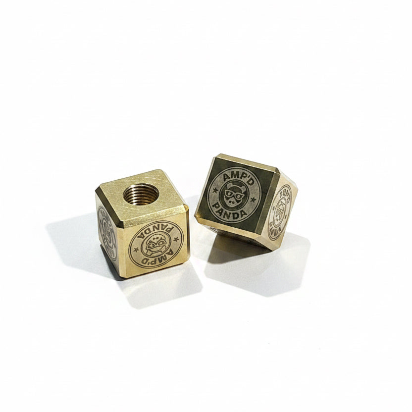 Brass Dice set of 2 - Schrader valve