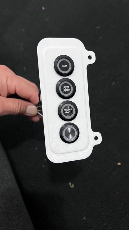 19 MM Billet Buttons - Carbon Fiber panel