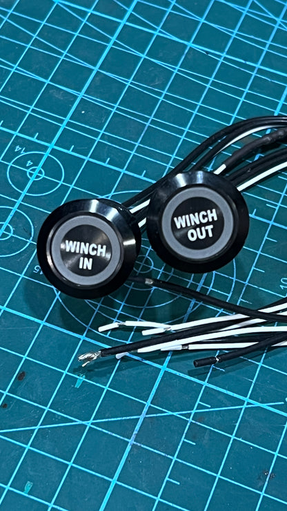 19 MM Billet Buttons - Carbon Fiber panel