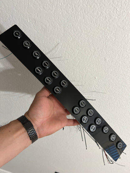 19 MM Billet Buttons - Carbon Fiber panel