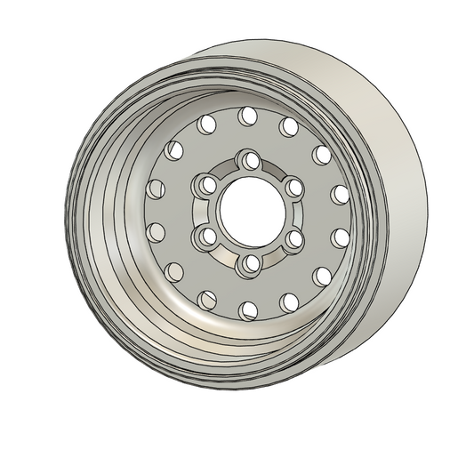 Metallic wheel rim on a white background