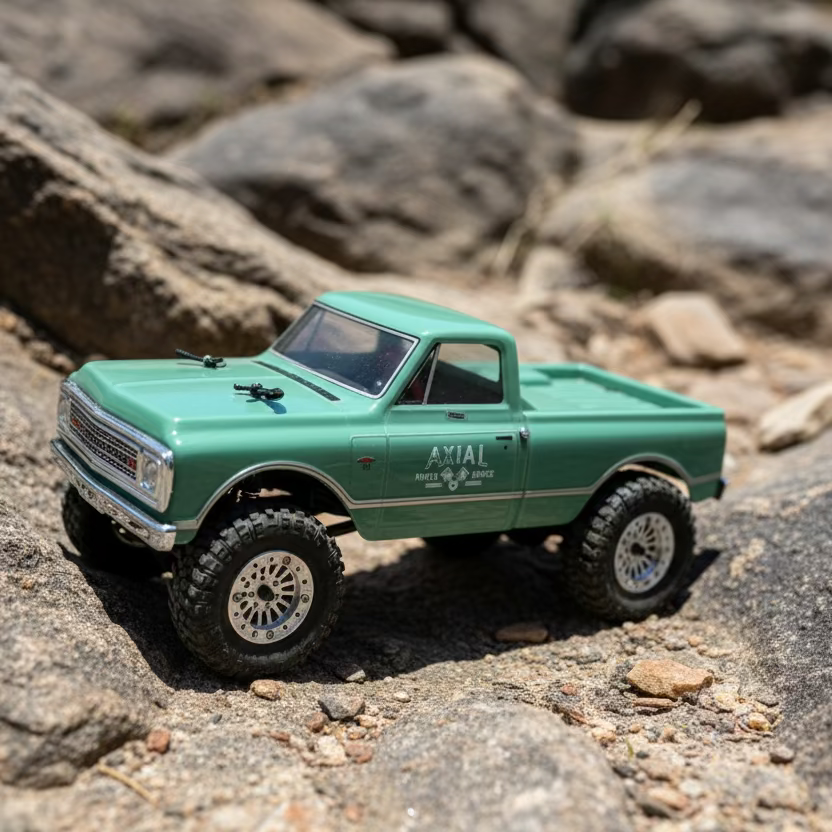 SCX24 wheels on Axial rc toy